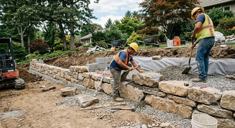 Block Retaining Wall Installation in Honolulu, HI