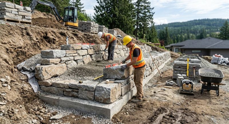 Block Retaining Wall Installation in Honolulu, HI
