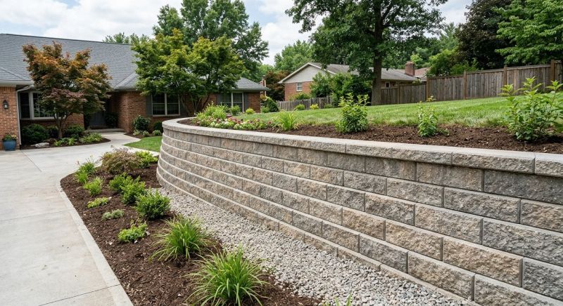 Block Retaining Wall Installation in Clermont, FL