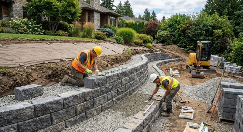 Landscape Wall Construction in Napa, CA