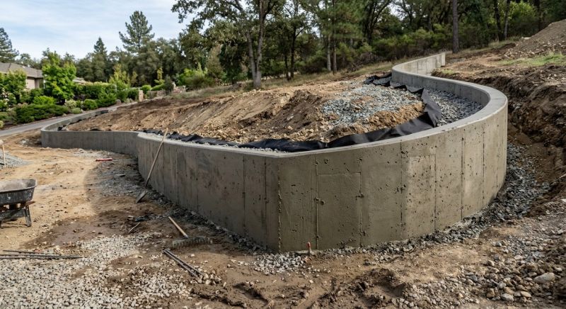 Retention Wall Construction in Santa Rosa, CA